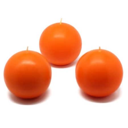 Jeco Jeco CBZ-018 3 in. Ball Candles; Orange - 6 Piece per Box CBZ-018